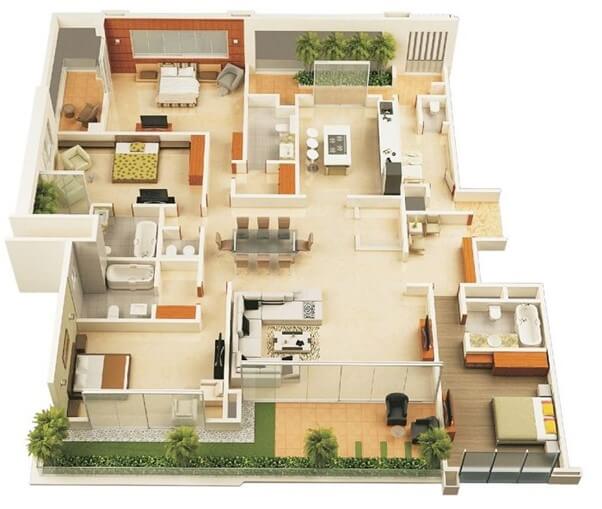 Tối ưu hóa không gian sống với thiết kế nhà cấp 4 4 phòng ngủ 6